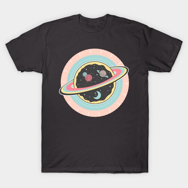 Galaxy Pizza T-Shirt by emanuelacarratoni